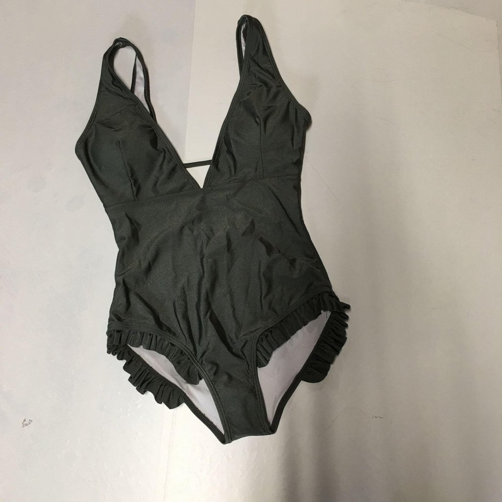 Cupshe One Piece Swimsuit Plunge Neckline size small